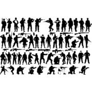 Soldier silhouettes