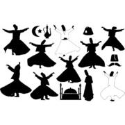 Turkey dancers silhouettes - Whirling