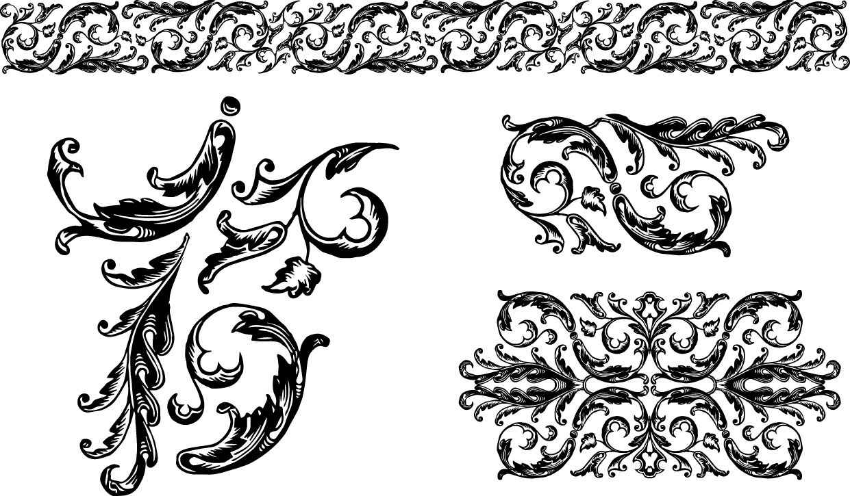 Download Victorian floral ornament Download Vector