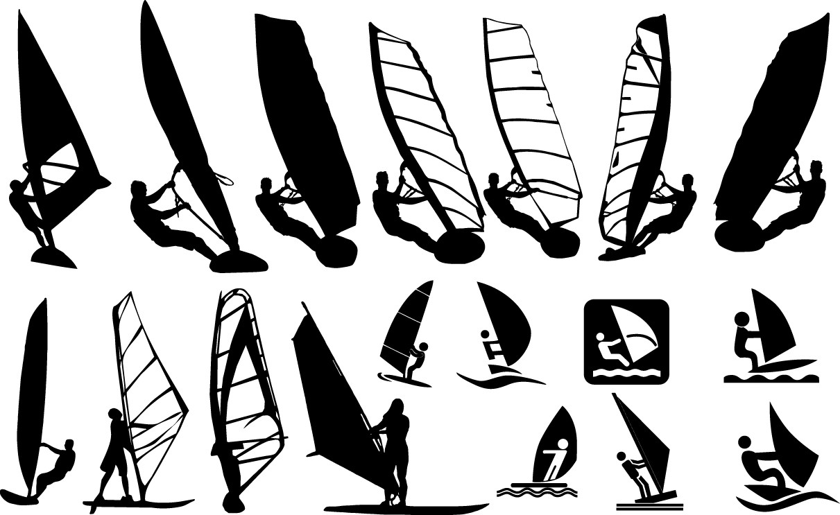 Windsurfing silhouette png