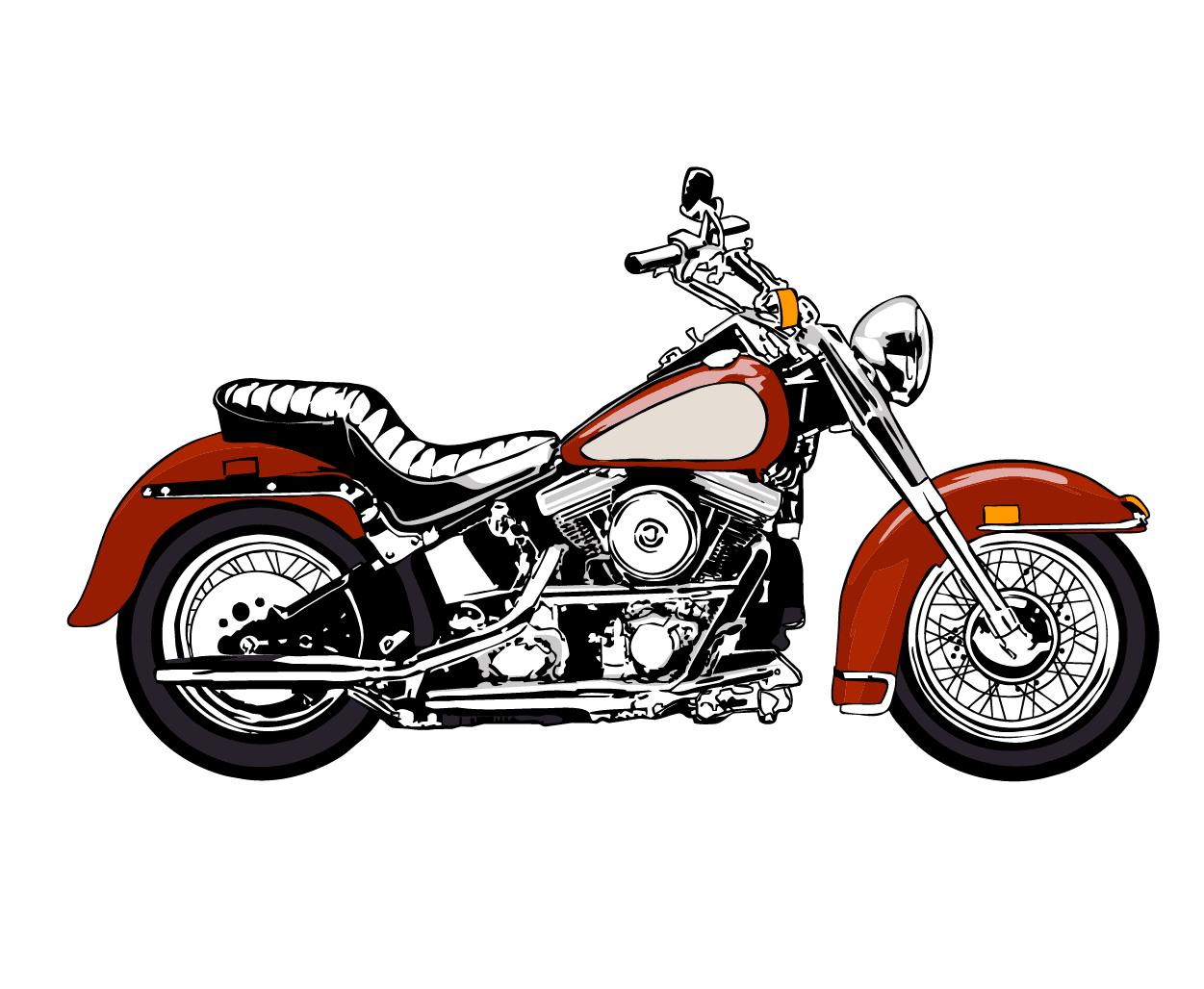 Harley Sportster Chopper Motorcycle Clip Art Side Vie - vrogue.co