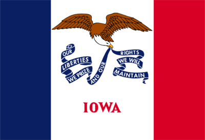Iowa State Flag and Seal png