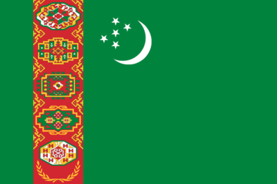 Turkmenistan Flag and Emblem png