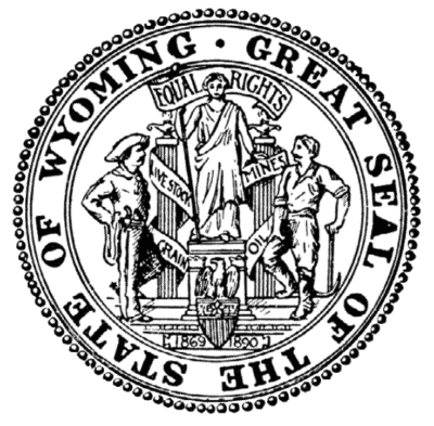 Wyoming State Flag and Seal png