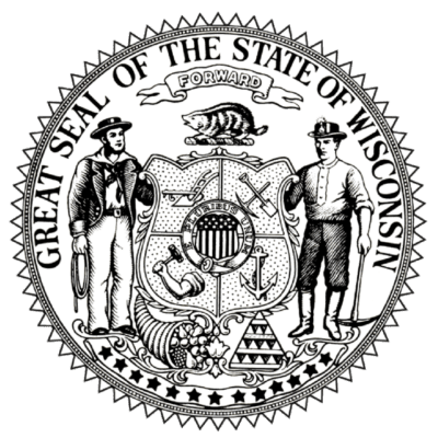 Wisconsin State Flag and Seal png